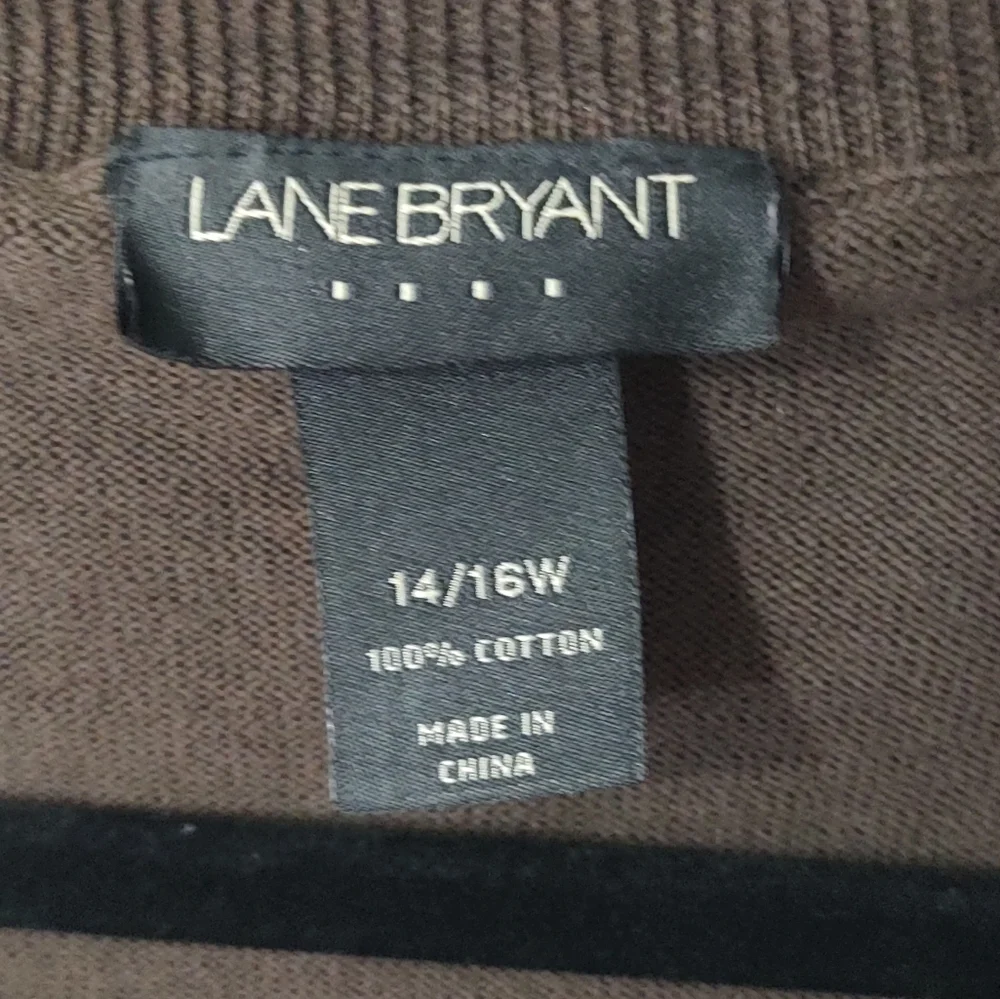 Lane Bryant Brown Open Short Sleeve Shrug Size 14/16 - Picture 7 of 11